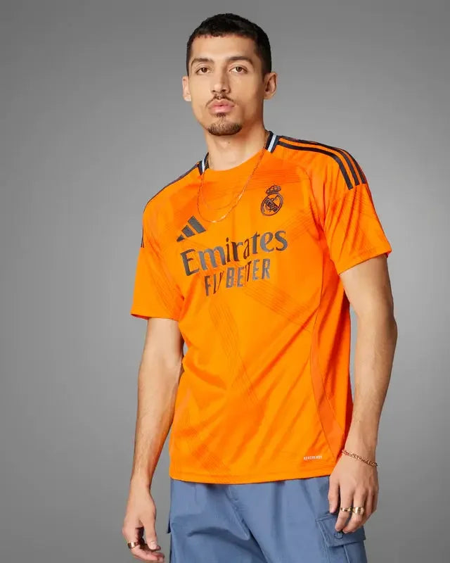 MAILLOT REAL MADRID EXTÉRIEUR HOMME 2024/25 ORANGE Sportifoot