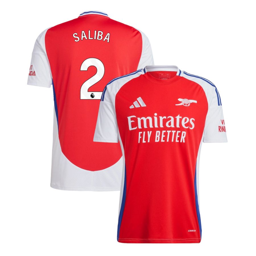 MAILLOT ARSENAL SALIBA DOMICILE ROUGE - 2024/25