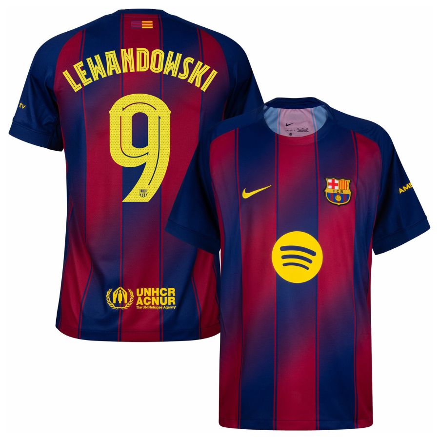 MAILLOT FC BARCELONE LEWANDOWSKI DOMICILE HOMME 2025/2026