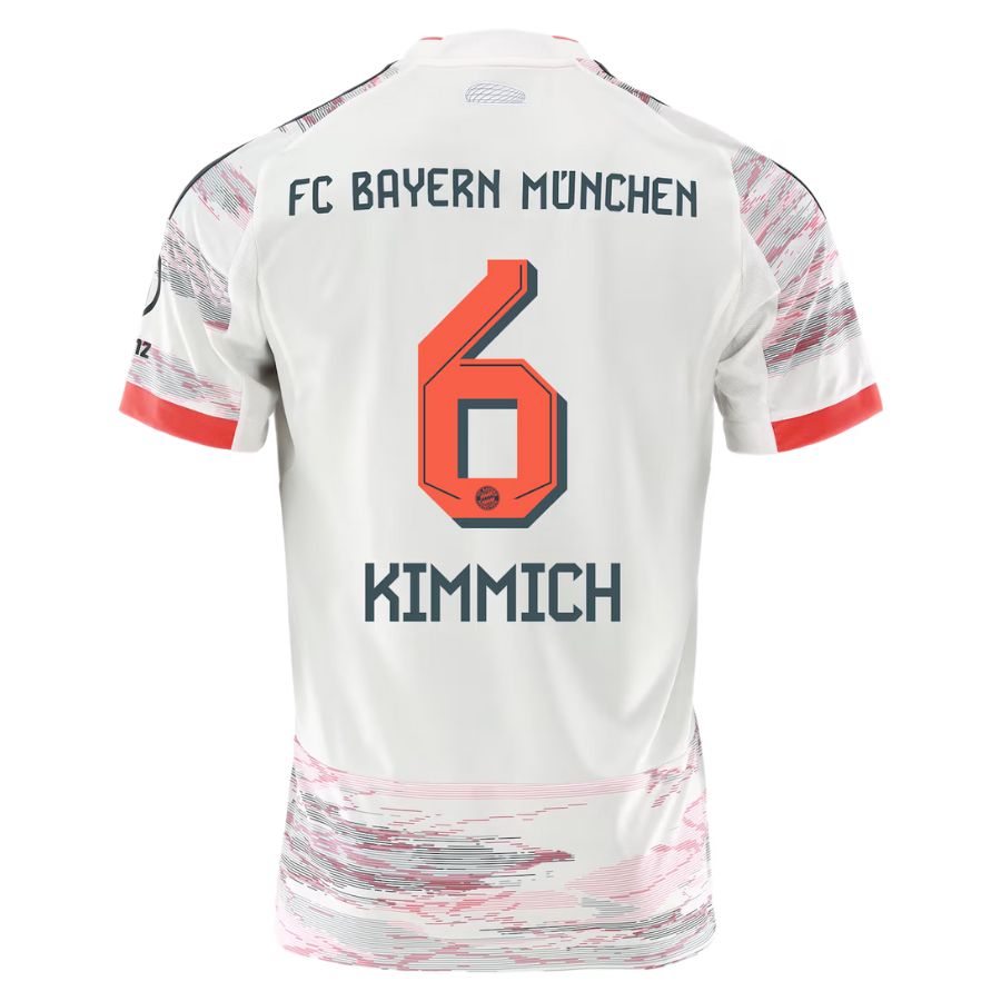 MAILLOT KIMMICH BAYERN MUNICH EXTERIEUR HOMME BLANC 2025/2026