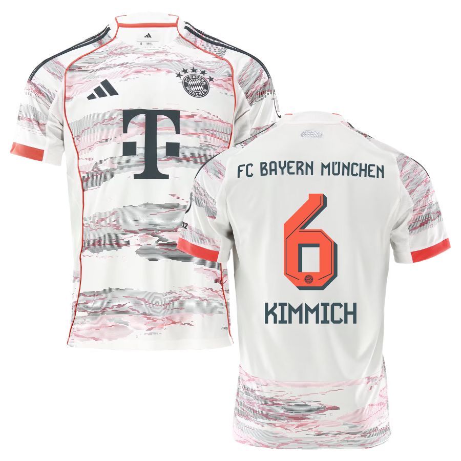 MAILLOT KIMMICH BAYERN MUNICH EXTERIEUR HOMME BLANC 2025/2026
