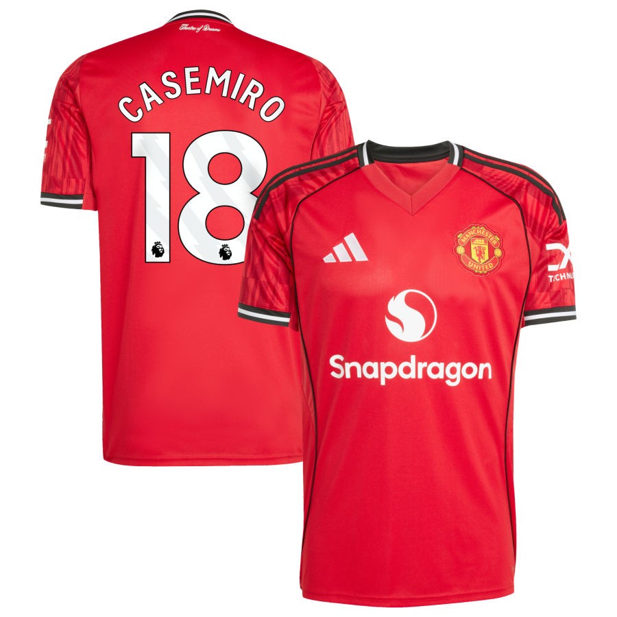 MAILLOT MANCHESTER UNITED CASEMIRO HOMME DOMICILE ROUGE 2025/2026