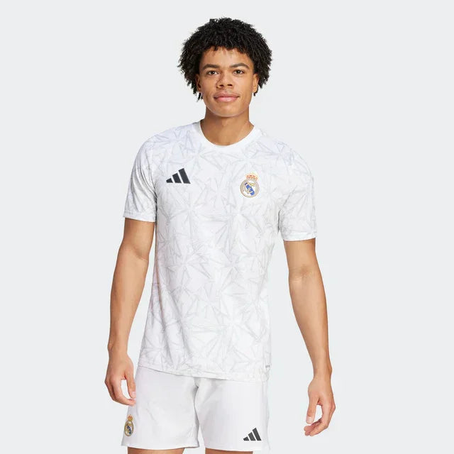 MAILLOT REAL MADRID PRE-MATCH HOMME 2024/25 BLANC