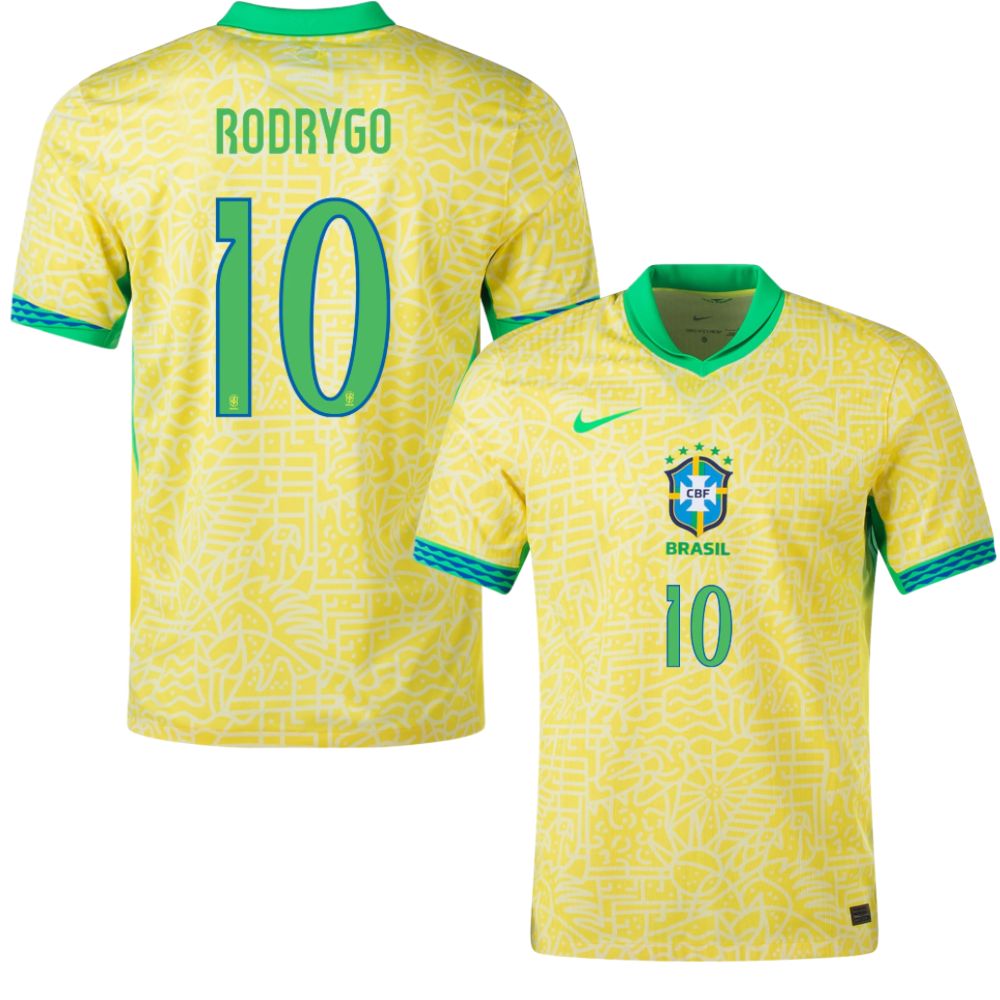 MAILLOT RODRIGO DOMICILE BRÉSIL JAUNE 2024/2025