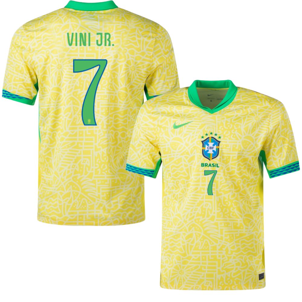 MAILLOT VINI JR DOMICILE BRÉSIL JAUNE 2024/2025