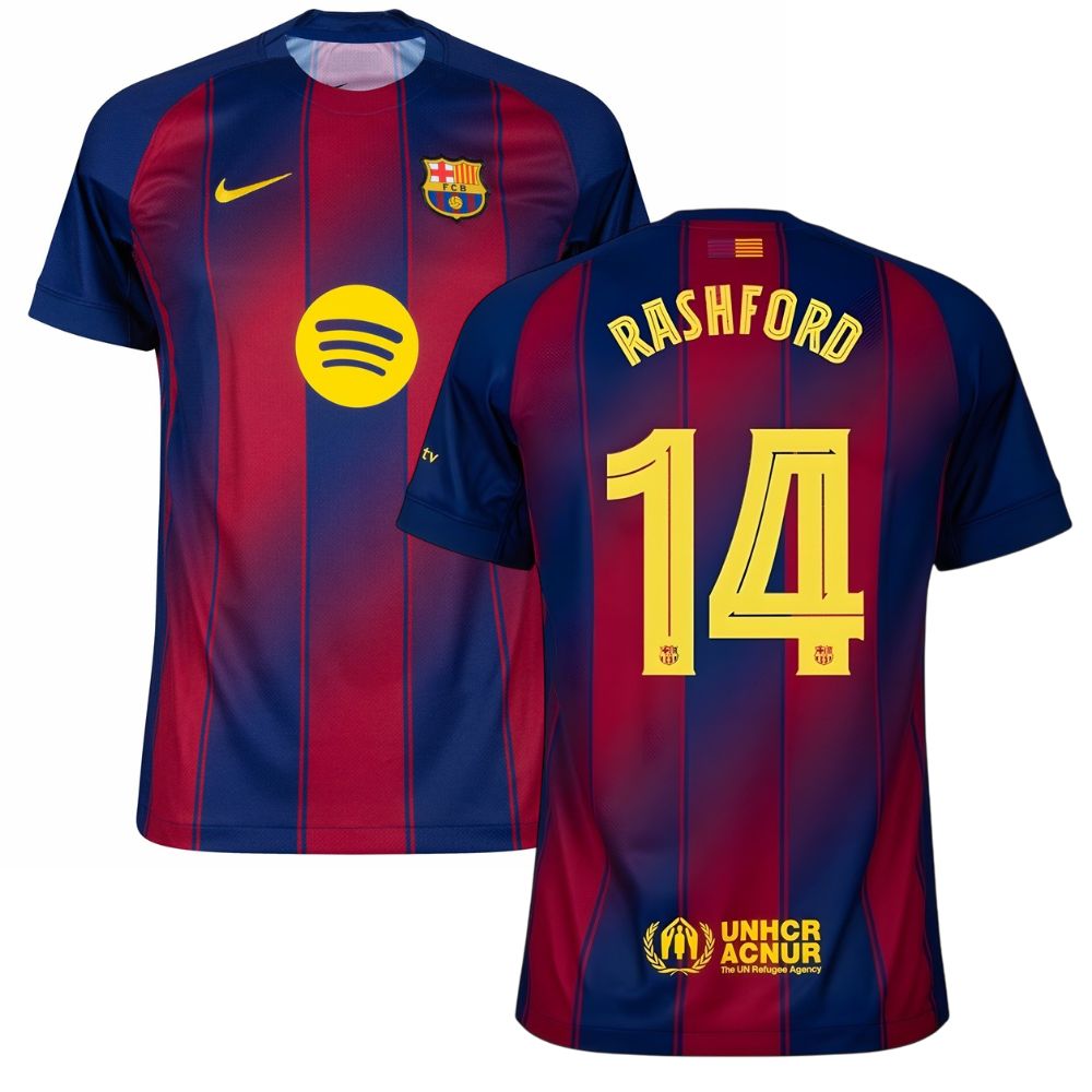 MAILLOT FC BARCELONE RASHFORD 14 DOMICILE HOMME 2025/2026