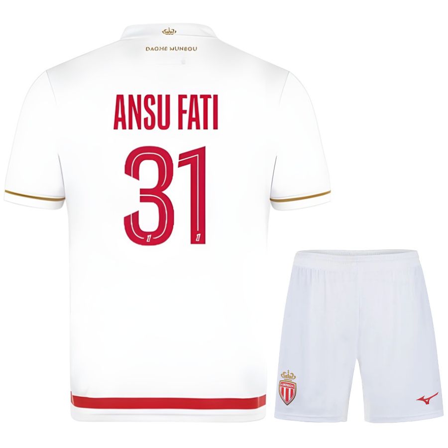 MAILLOT AS MONACO ENFANT DOMICILE 2025/2026