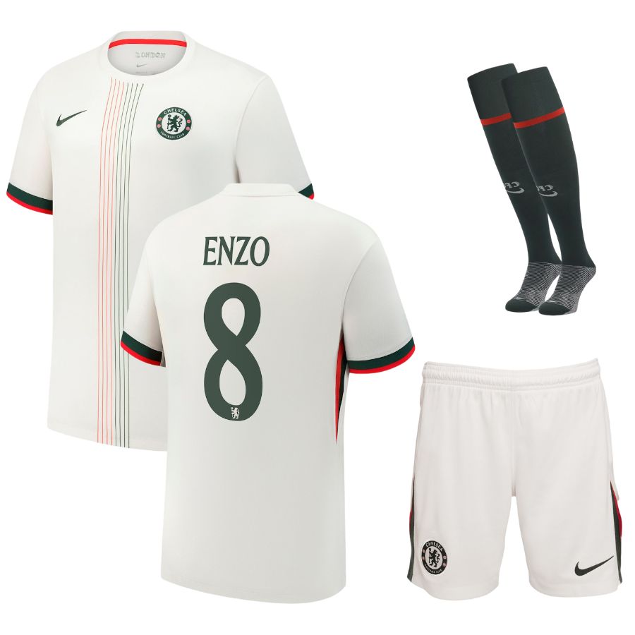 MAILLOT KIT ENFANT CHELSEA EXTERIEUR BLANC 2025/2026