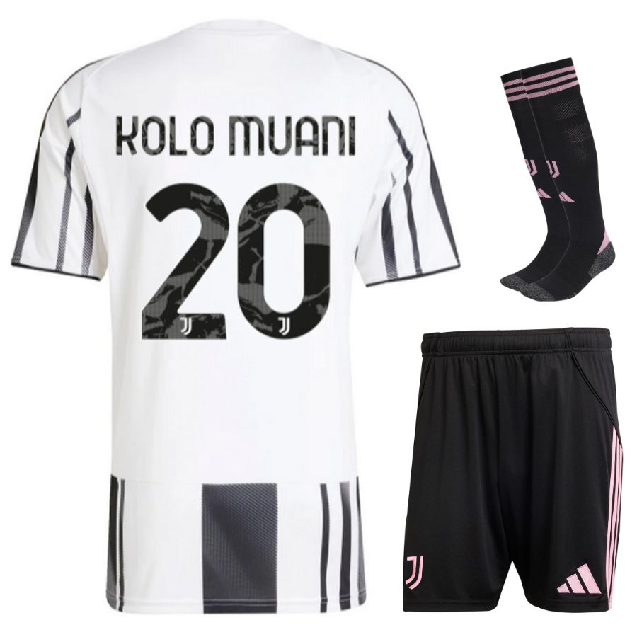 maillot juventus kit enfant juventus domicile 2025/2026 kolo muani