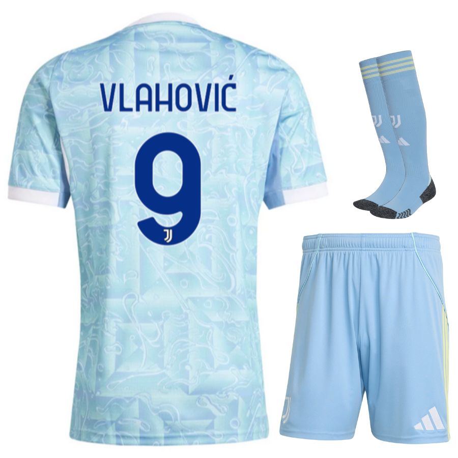 maillot juventus kit enfant juventus exterieur 2025/2026 vlahovic