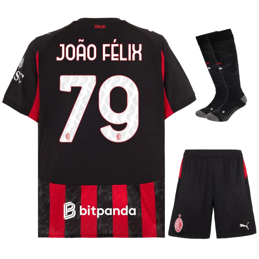 MAILLOT KIT ENFANT AC MILAN DOMICILE 2025/2026
