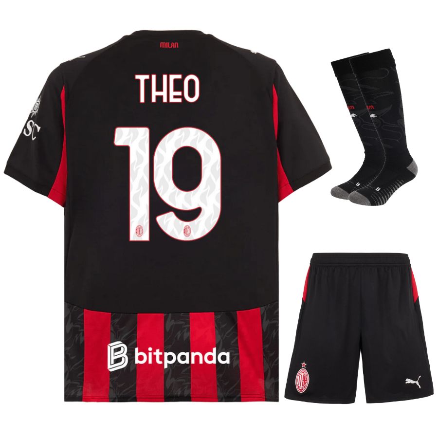 MAILLOT KIT ENFANT AC MILAN DOMICILE 2025/2026