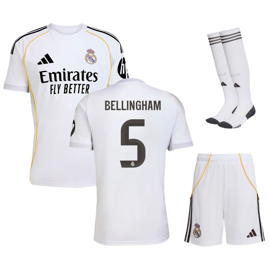 MAILLOT KIT ENFANT REAL MADRID DOMICILE BLANC 2025/2026