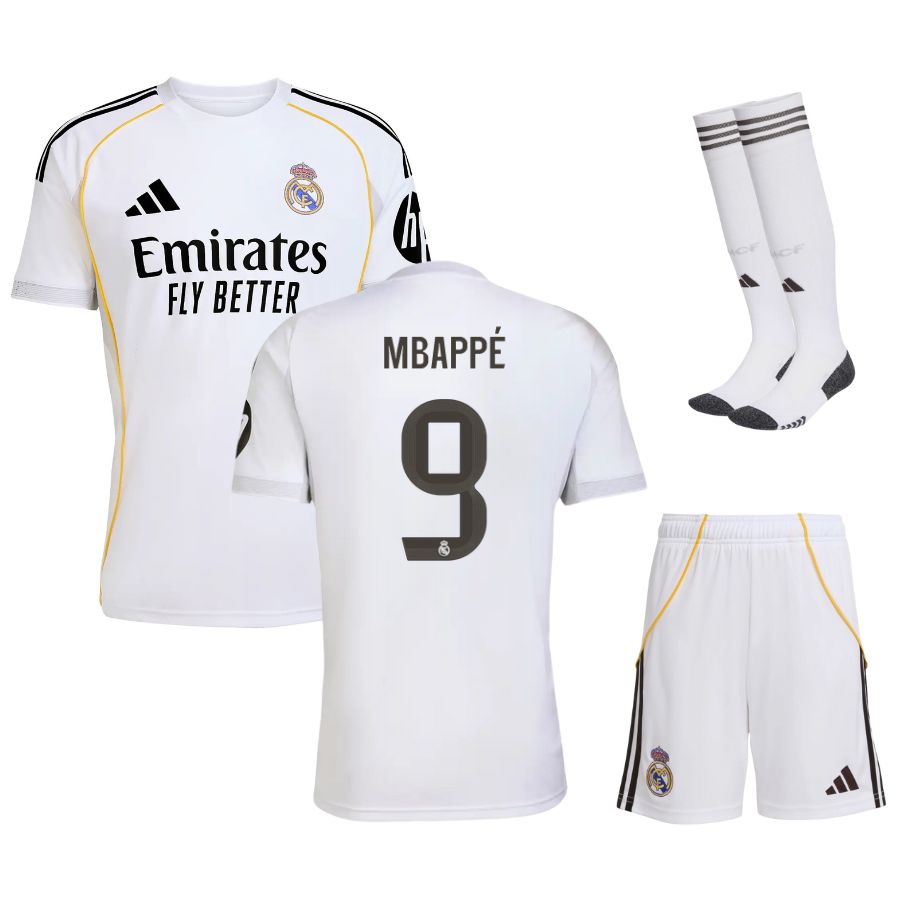 MAILLOT KIT ENFANT REAL MADRID DOMICILE BLANC 2025/2026