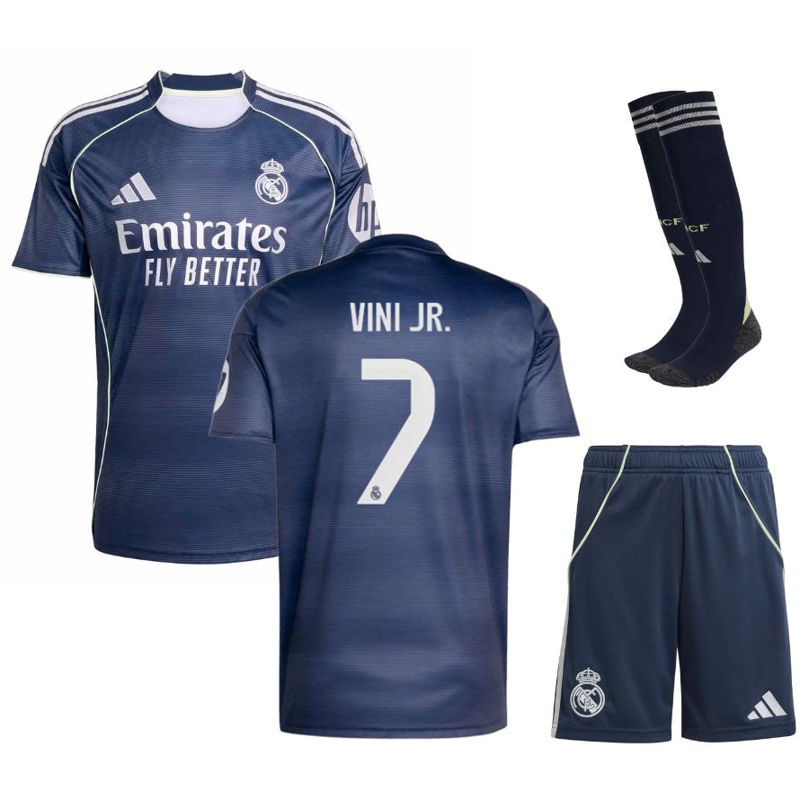 MAILLOT KIT ENFANT REAL MADRID EXTERIEUR BLEU 2025/2026