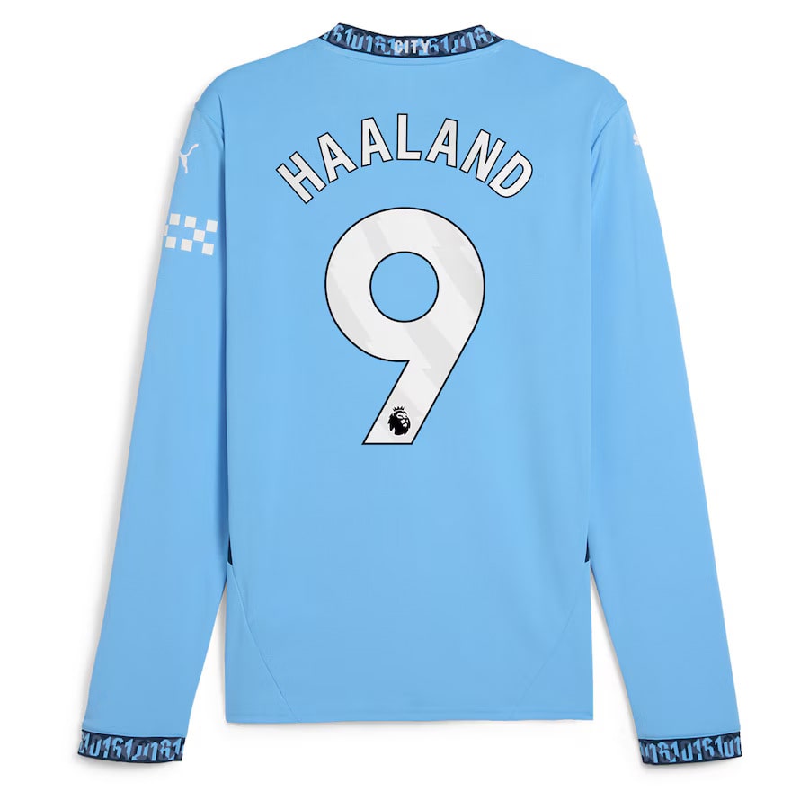MAILLOT MANCHESTER CITY MANCHES LONGUES HAALAND HOMME 2024/2025