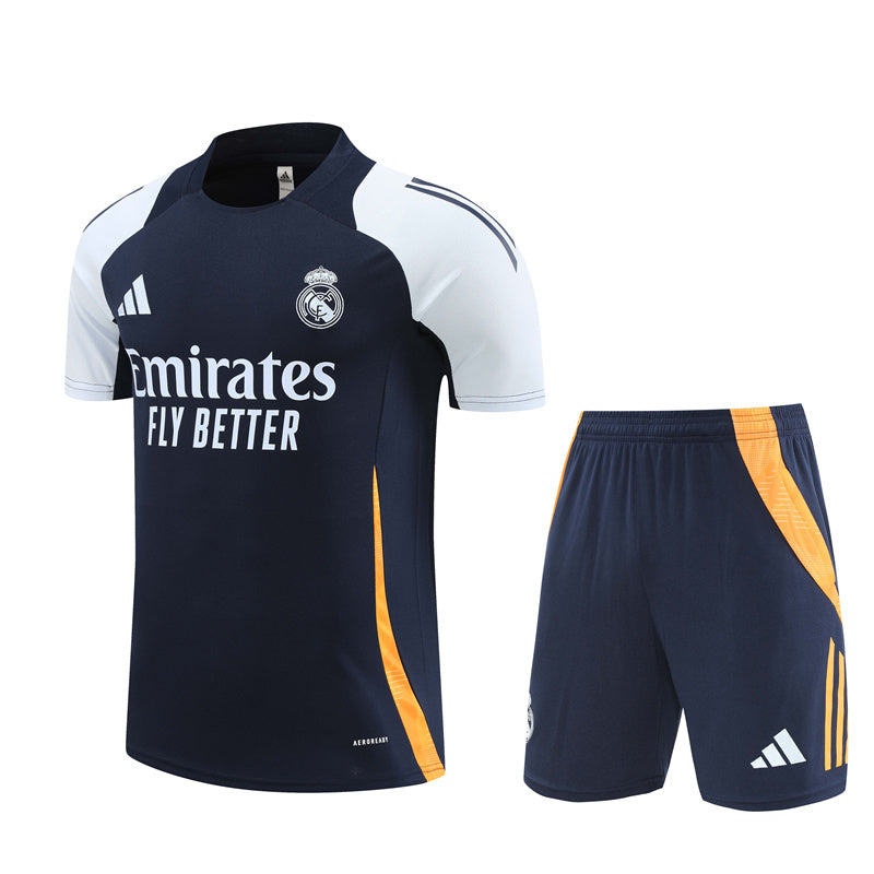 MAILLOT TRAINING REAL MADRID NOIR ORANGE HOMME 2024/2025
