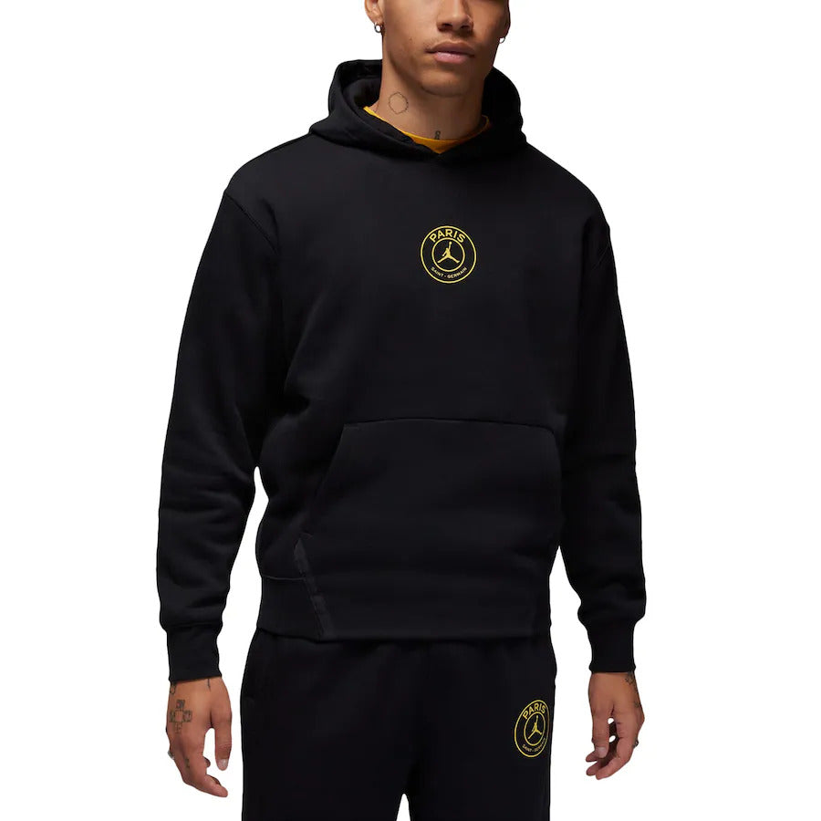 SWEAT CAPUCHE PSG JORDAN FLEECE FOURTH 23 24 NOIR Sportifoot