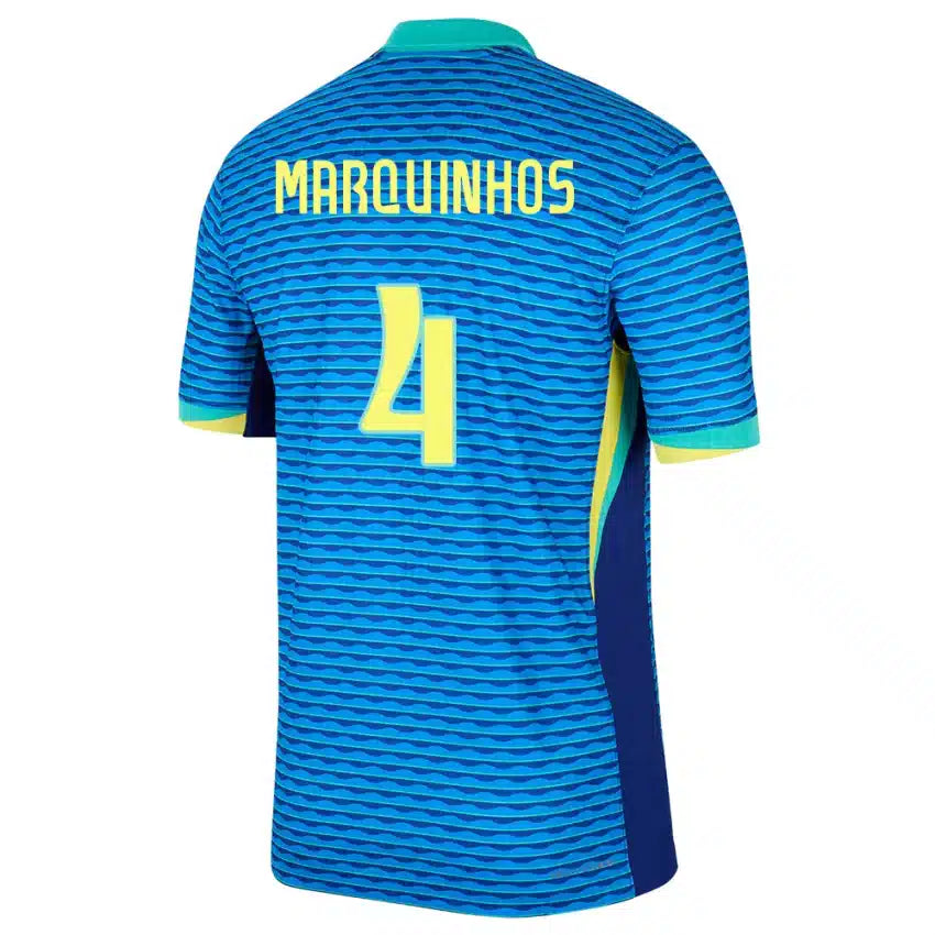maillot brésil marquinhos exterieur bleu 2024/2025