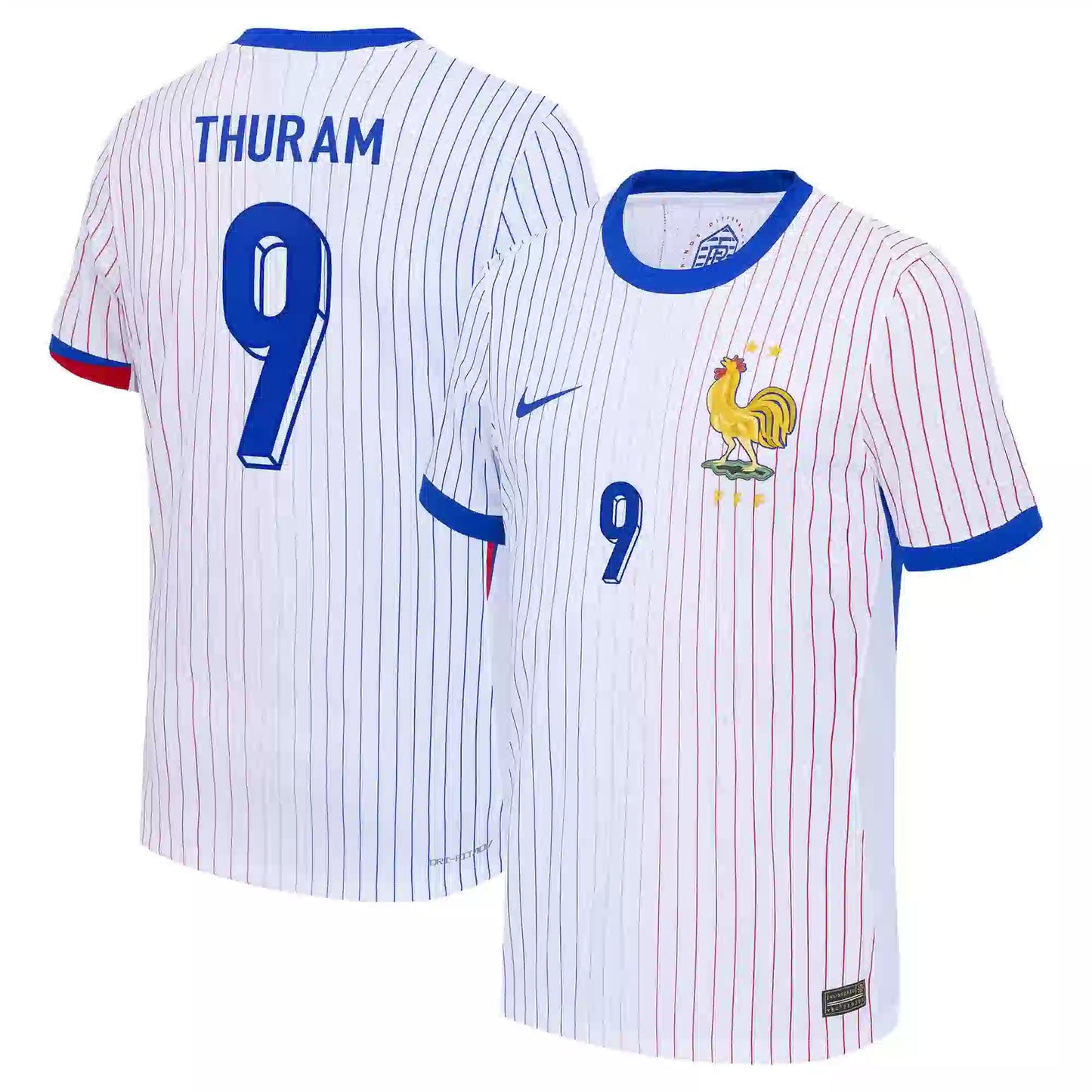maillot equipe de france thuram exterieur 2024/2025