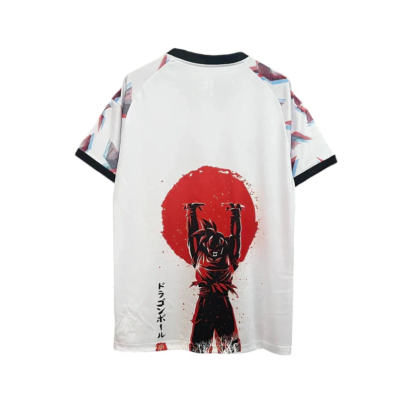 maillot japon blood goku blanc - dragon ball 2024/2025