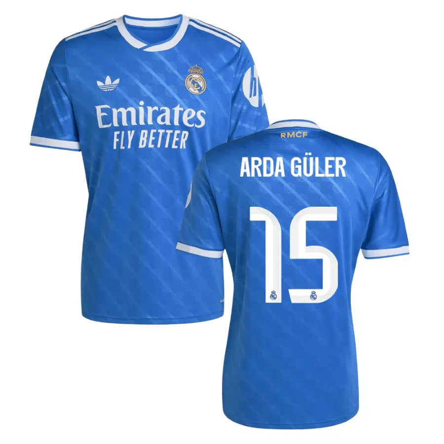 maillot real madrid arda guler bleu third 2025/2026