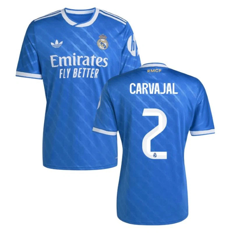 maillot real madrid carvajal bleu third 2025/2026