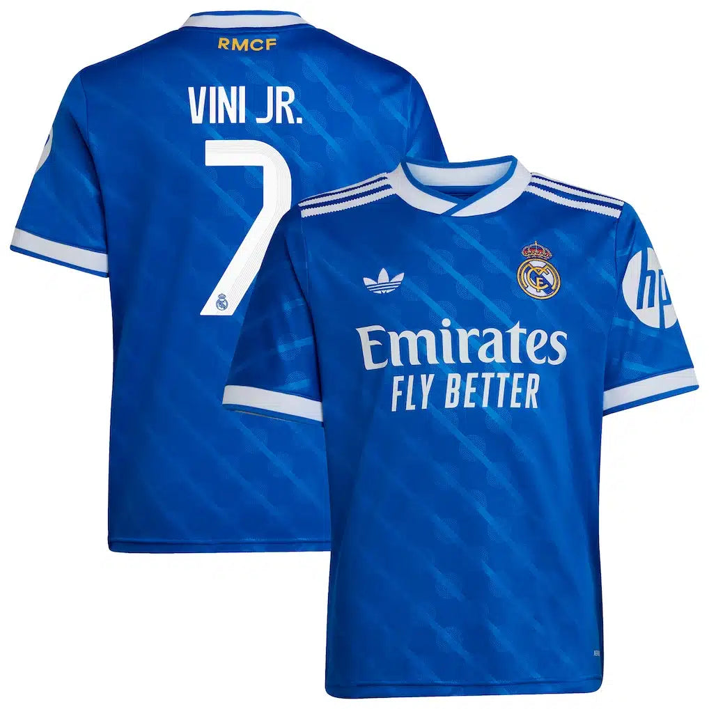 maillot real vinicius jr bleu third 2025/2026