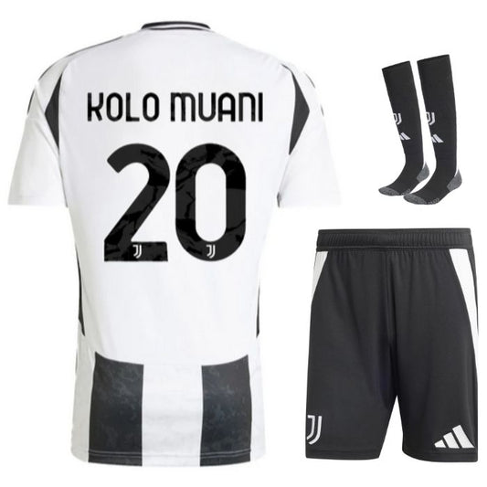 MAILLOT KIT ENFANT JUVENTUS KOLO MUANI DOMICILE 2024/2025