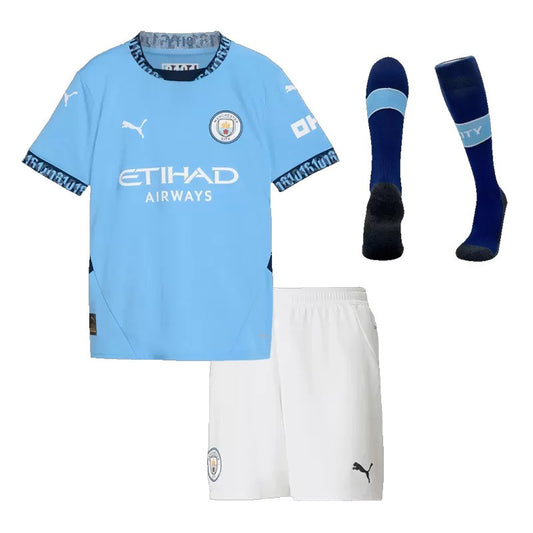 MAILLOT KIT ENFANT MANCHESTER CITY HAALAND DOMICILE 2024/2025