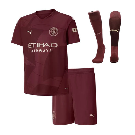 MAILLOT KIT ENFANT MANCHESTER CITY HAALAND THIRD 2024/2025