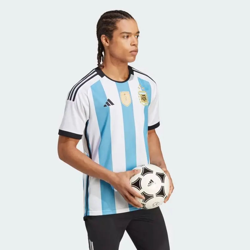 MAILLOT MESSI ARGENTINE DOMICILE 3 ÉTOILES BLANC/BLEU 2023/2024