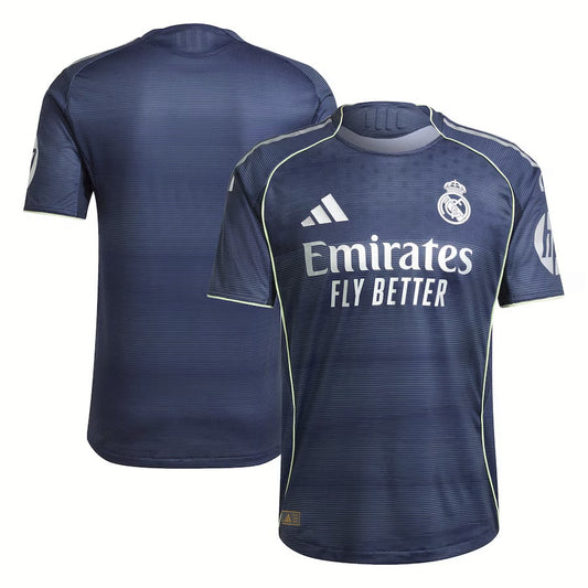 MAILLOT REAL MADRID BELLINGHAM EXTERIEUR HOMME BLEU 2025/2026