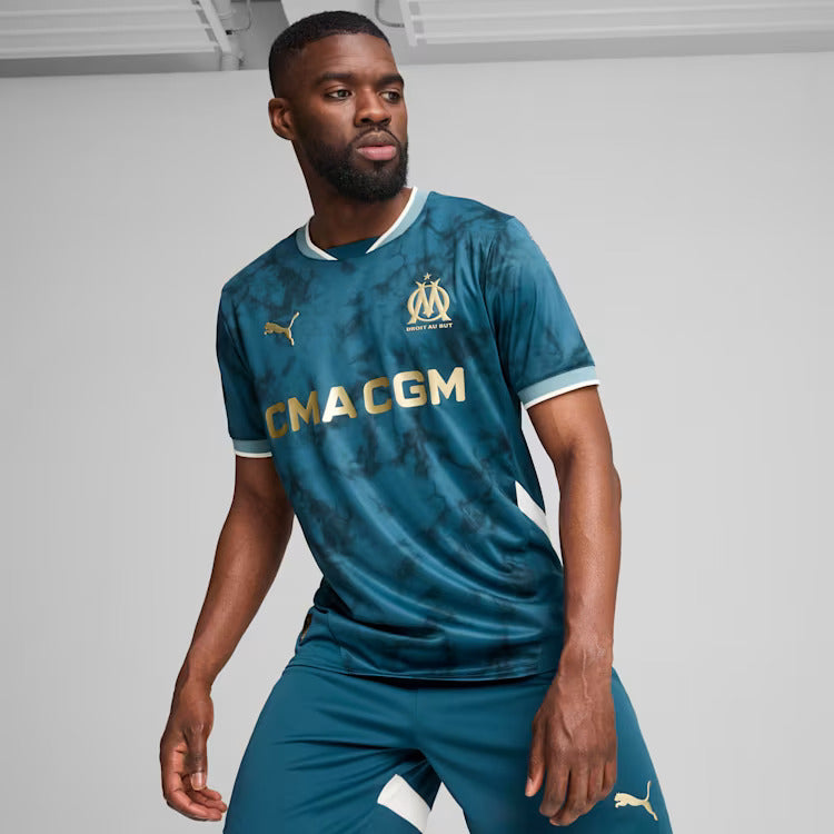 MAILLOT OM MAILLOT OLYMPIQUE DE MARSEILLE EXTÉRIEUR BLEU 2024 - 2025 