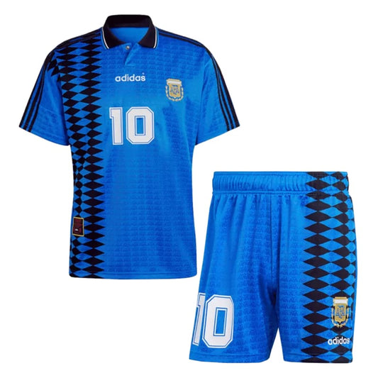 MAILLOT & SHORT ARGENTINE EXTÉRIEUR - COLLECTOR VINTAGE 1994 - BLEU NOIR