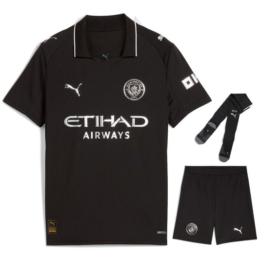 MAILLOT KIT ENFANT MANCHESTER CITY NOIR EXTERIEUR 2025/2026