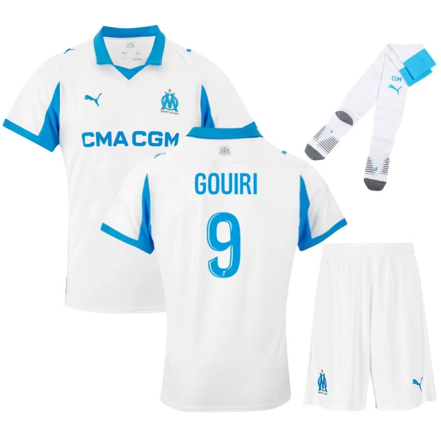 maillot enfant om kit gouiri olympique de marseille domicile 2025/2026