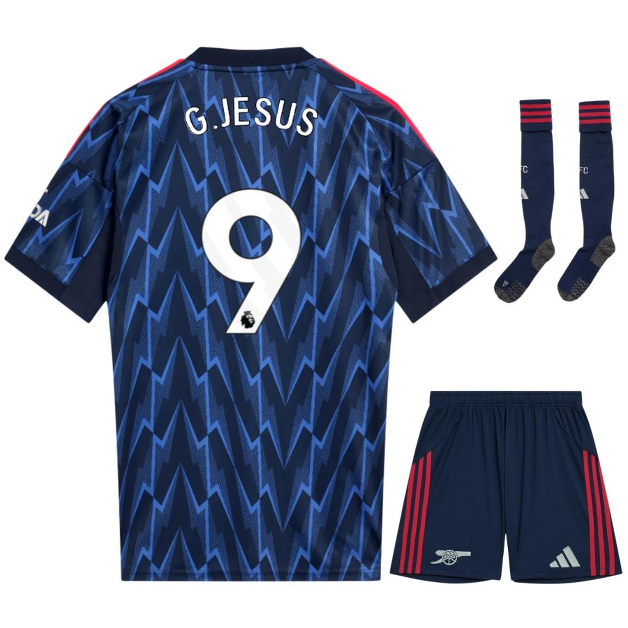 MAILLOT ARSENAL KIT ENFANT G.JESUS EXTERIEUR BLEU 2025/2026