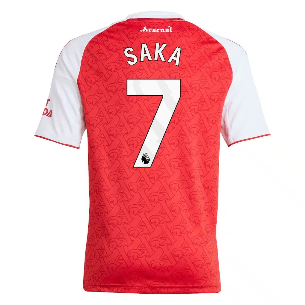 maillot arsenal kit enfant saka domicile rouge 2025/2026