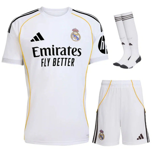 maillot real madrid kit enfant vini jr domicile 2025/2026