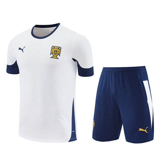 Maillot Short Portugal Training Blanc Homme 2025 2026